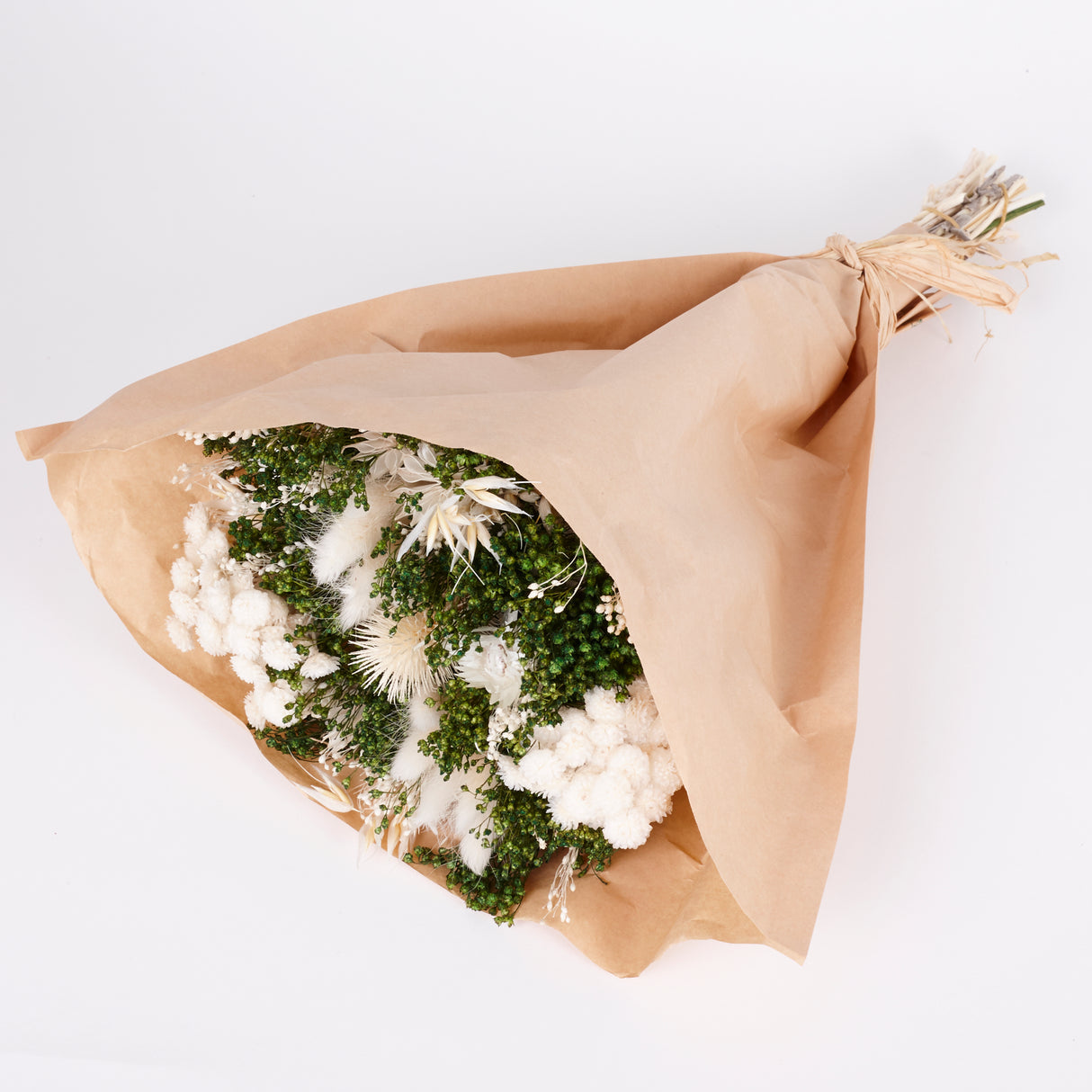 Fantasy, Dried Bouquet, White, Medium