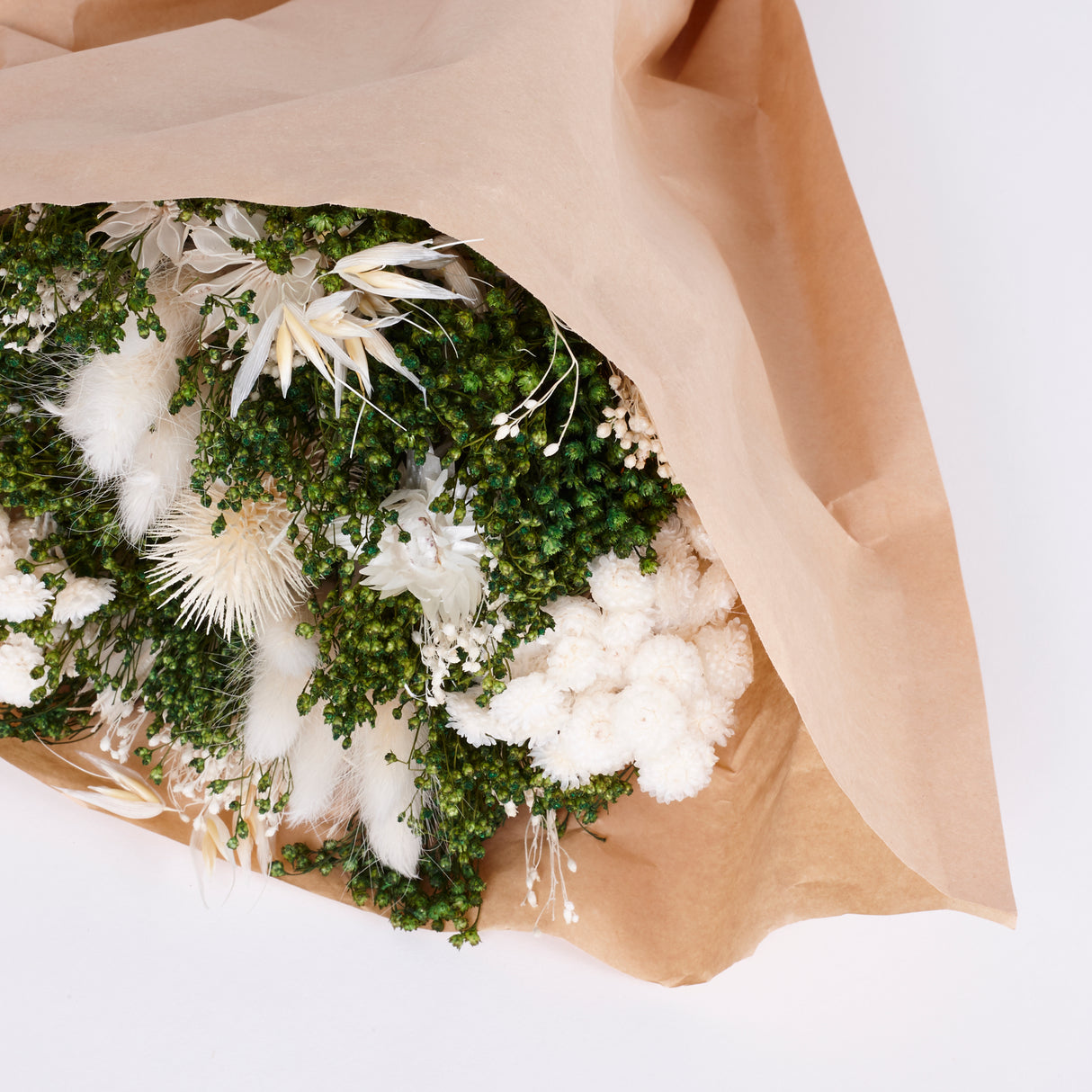 Fantasy, Dried Bouquet, White, Medium
