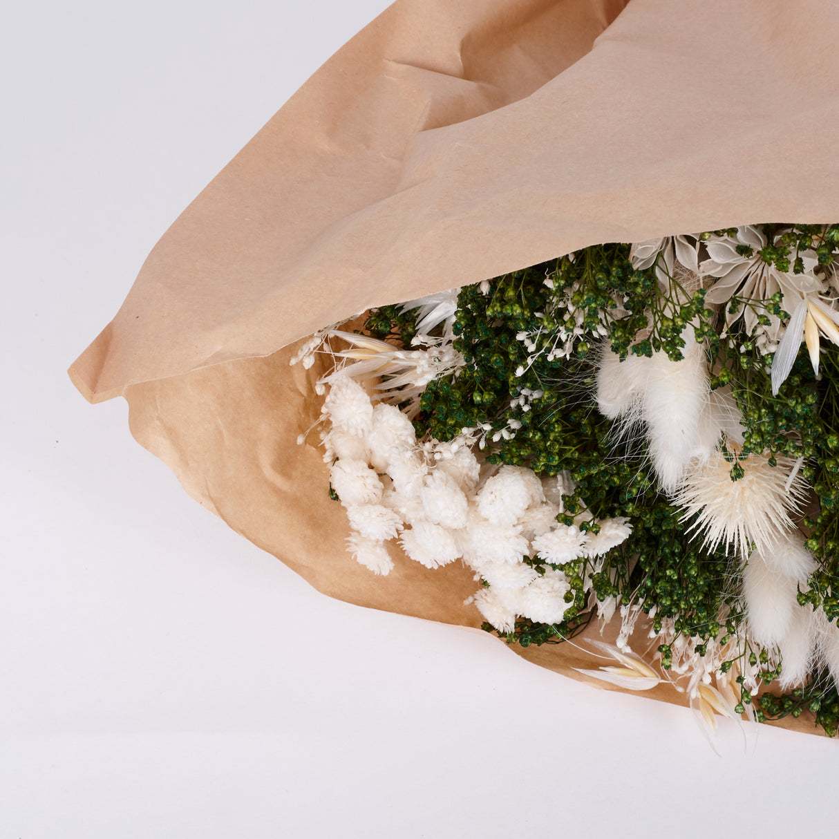 Fantasy, Dried Bouquet, White, Medium