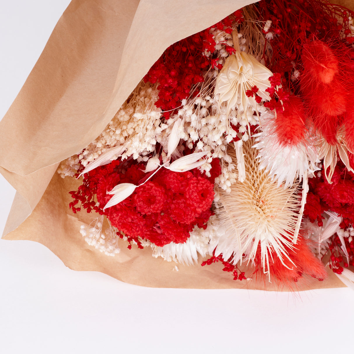 Fantasy, Dried & Bleached Bouquet, Red, Medium