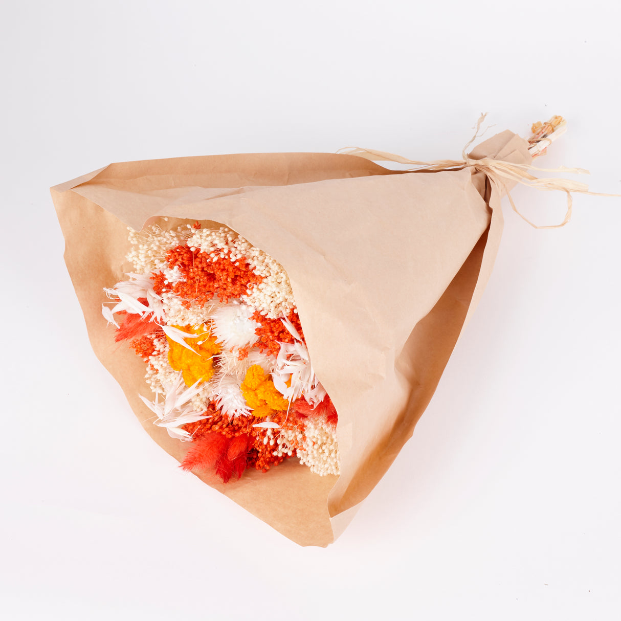 Fantasy, Dried & Bleached Bouquet, Orange, Medium