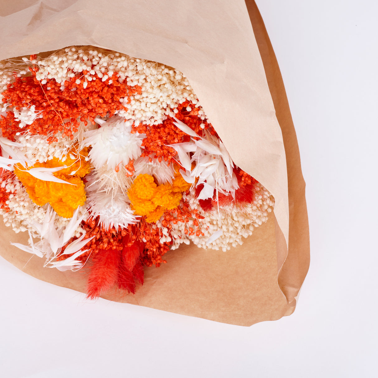 Fantasy, Dried & Bleached Bouquet, Orange, Medium