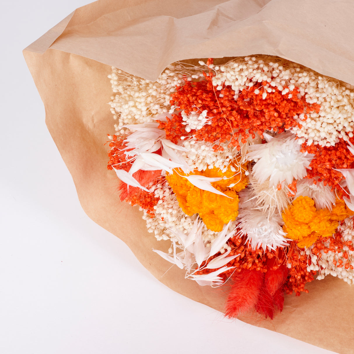 Fantasy, Dried & Bleached Bouquet, Orange, Medium