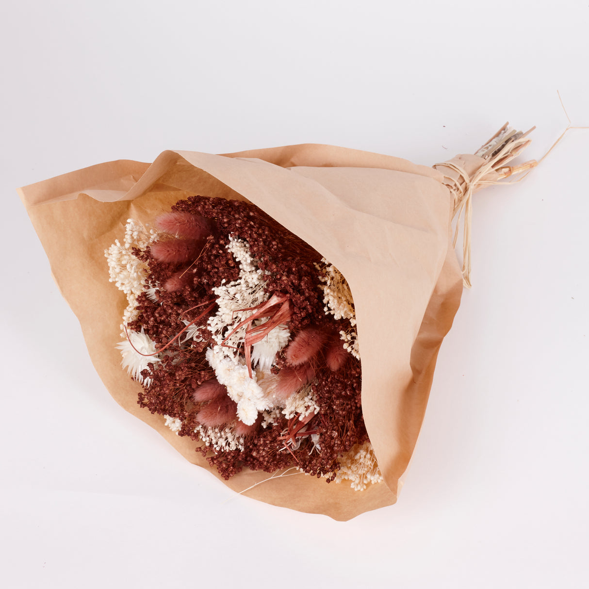 Fantasy, Dried & Bleached Bouquet, Mocha Mousse, Medium