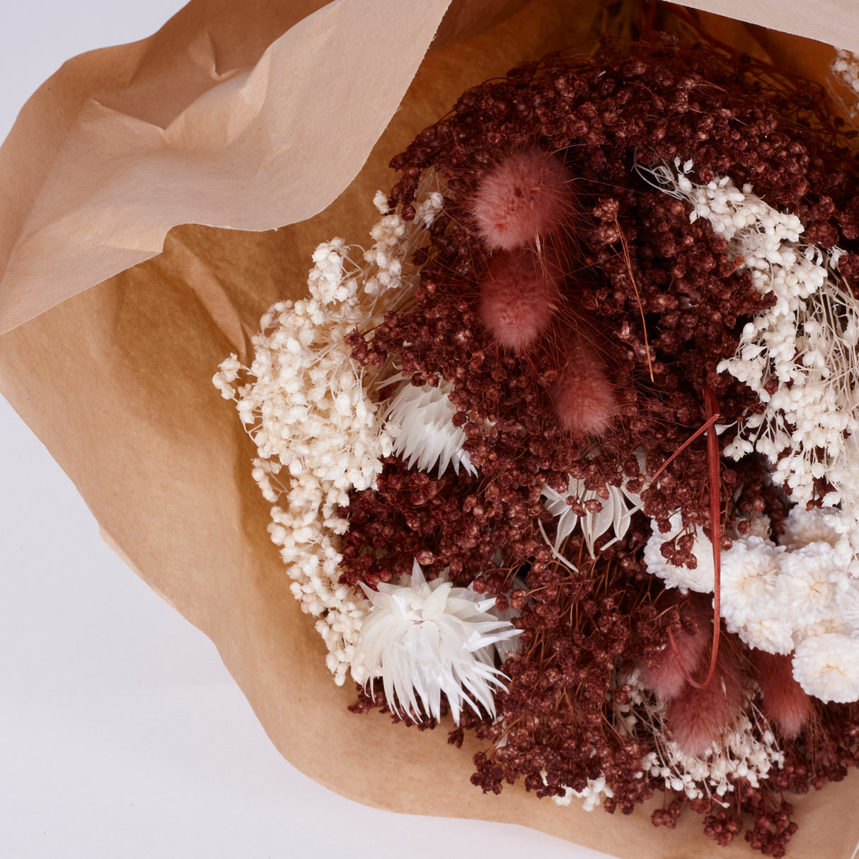 Fantasy, Dried & Bleached Bouquet, Mocha Mousse, Medium