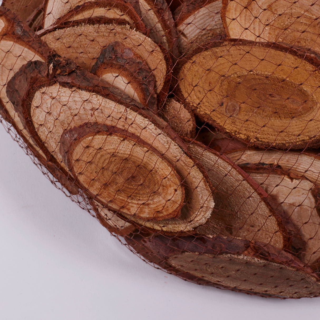 Wood Slices, Natural, Ovals, bag x 500g