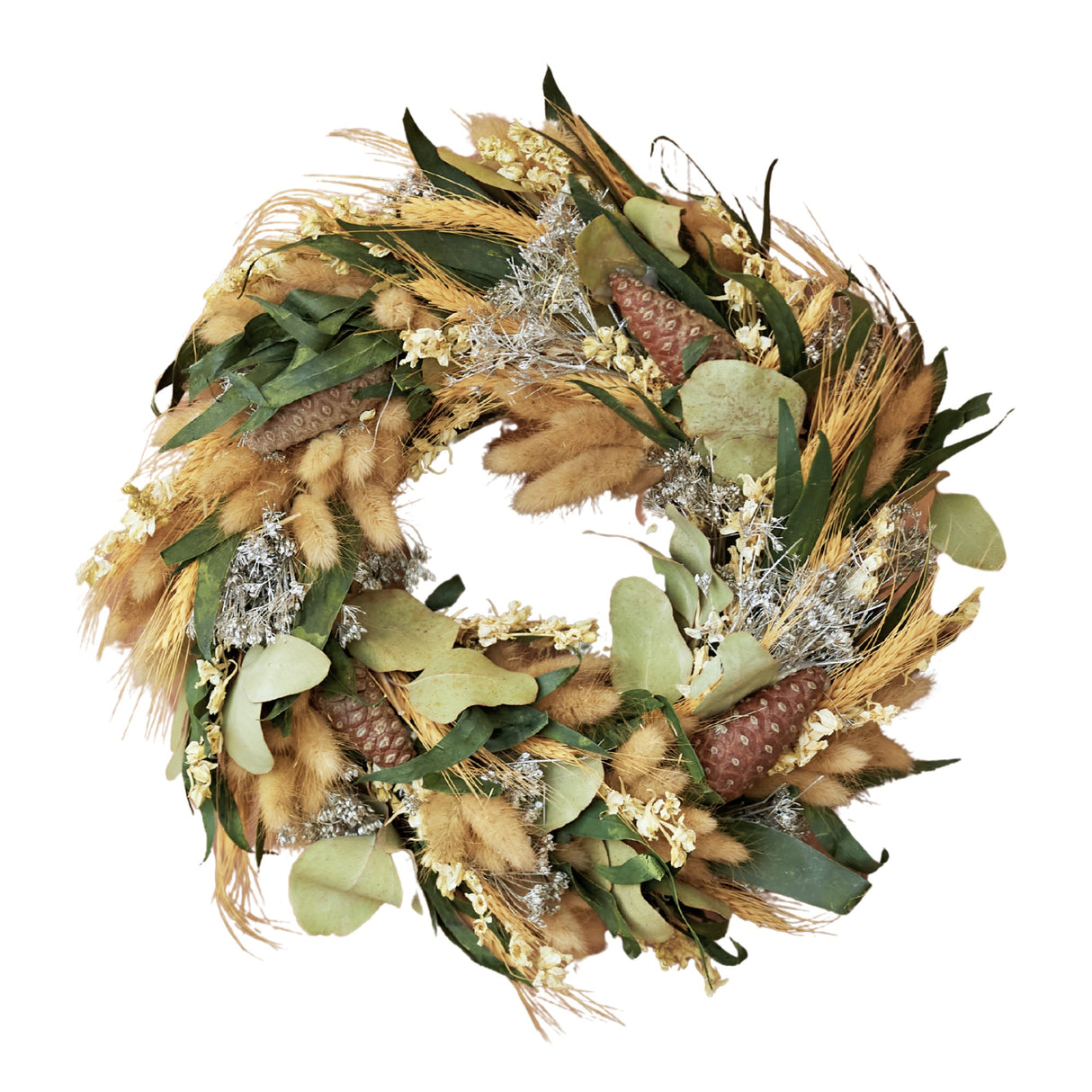 Pre-Order Wreath Large 35cm, silver frost, box x 4 wreaths
