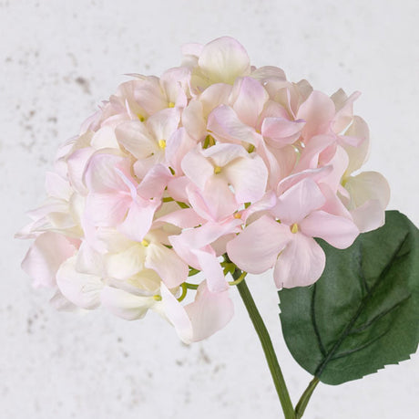 Faux Hydrangea Imperial, White/Pink, 68cm