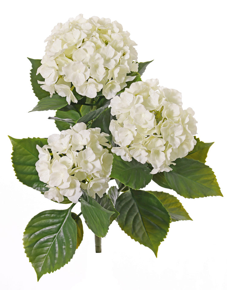 Hydrangea Plant, Artificial, Cream, 43cm, UV