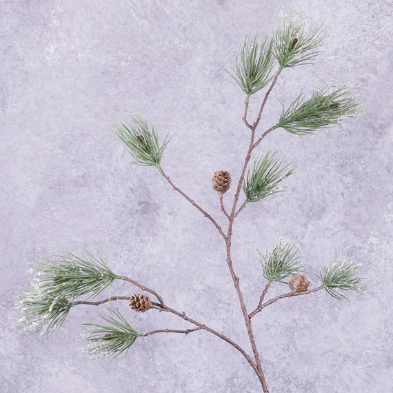 Pine Stem, Artificial, Frosted, 81cm
