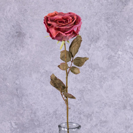 Rose Calista, Garnet Red, 66cm, Faux