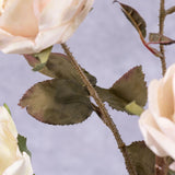Rose Branch, Edith, Ivory Pink Splash, 76cm, Faux