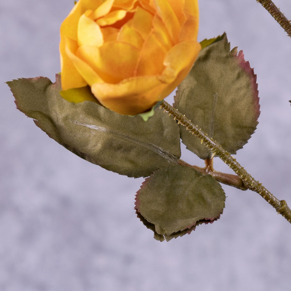 Rose Branch, Edith, Rich Marigold Yellow, 76cm, Faux