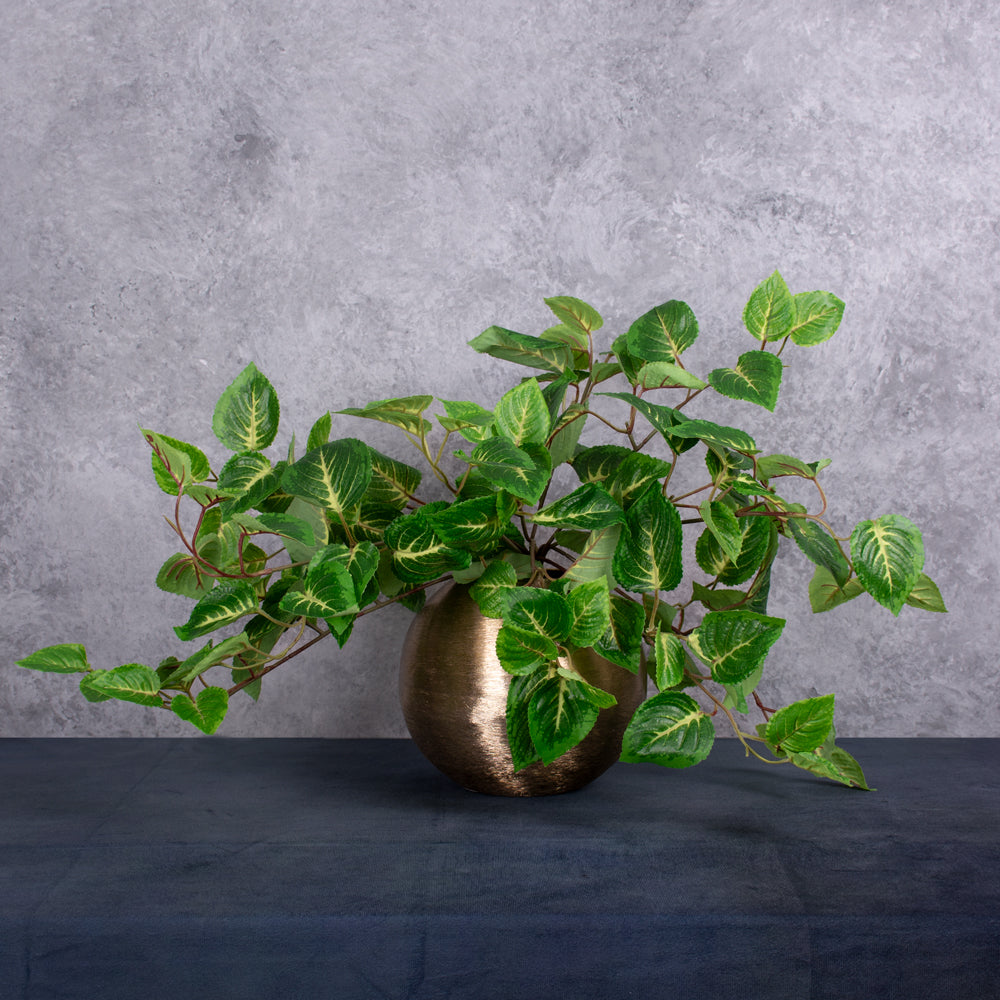 Coleus Bush, Artificial, Green, 54cm, UV