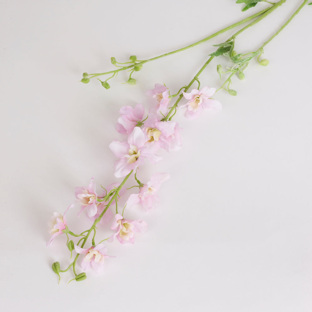 Delphinium (Silk-ka), Artificial, Light Pink, 101cm, Faux