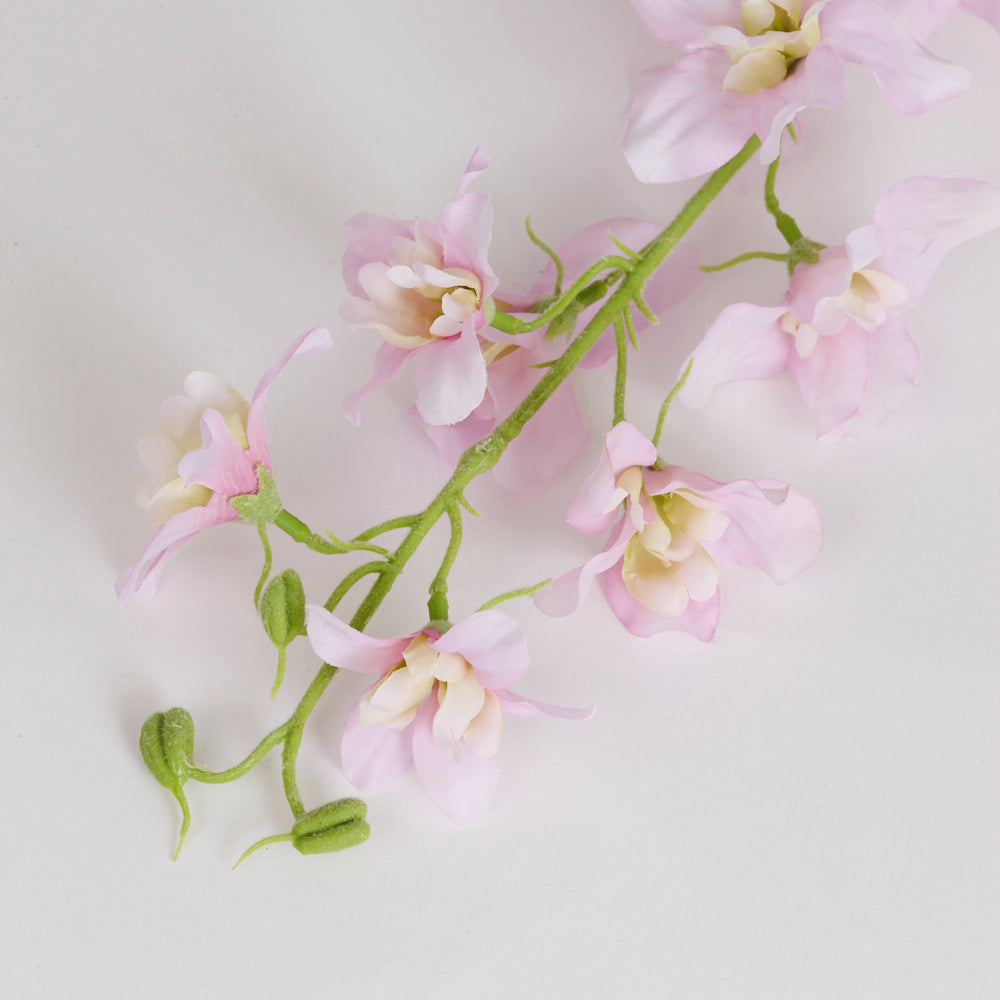 Delphinium (Silk-ka), Artificial, Light Pink, 101cm, Faux