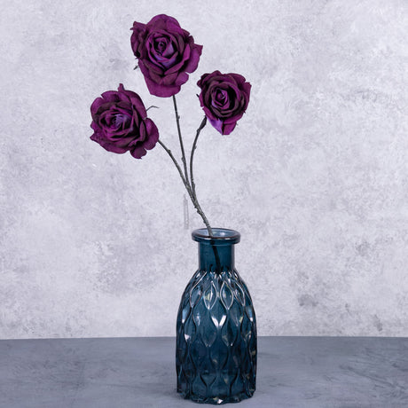 Rose Spray (Silk-ka), Dark Purple, 69cm