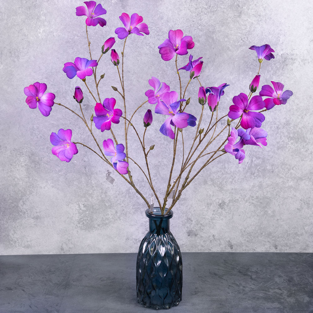 Petunia Spray (Silk-ka), Purple, 95cm