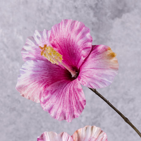 Faux Hibiscus Spray Pink 136 cm - Silk-ka