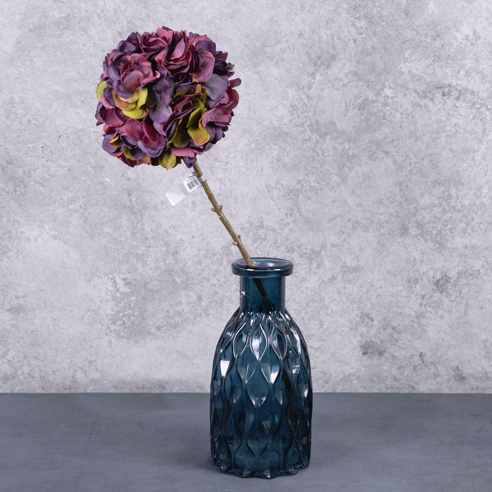 Hydrangea Stem, (Silk-ka), Dark Burgundy, 64cm