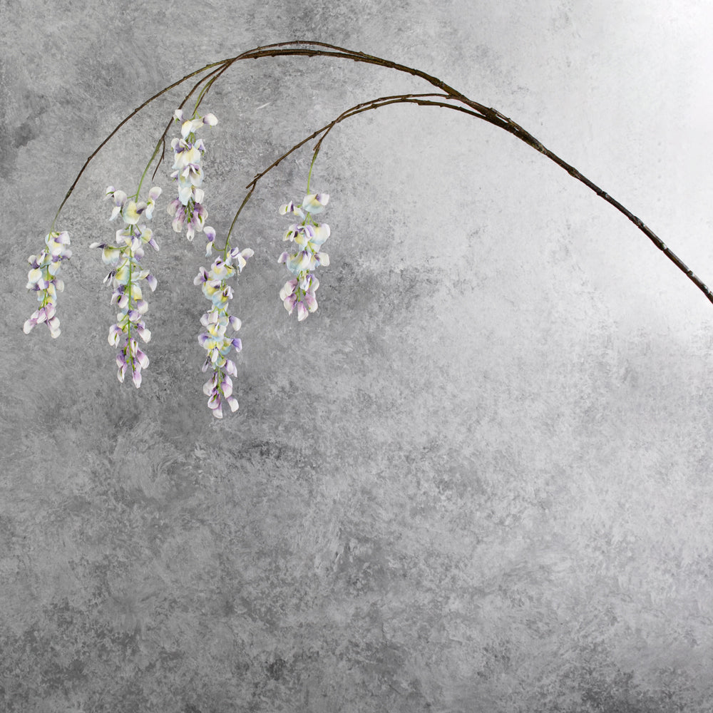 Wisteria spray (Silk-ka), Artificial, Lavender, 129cm