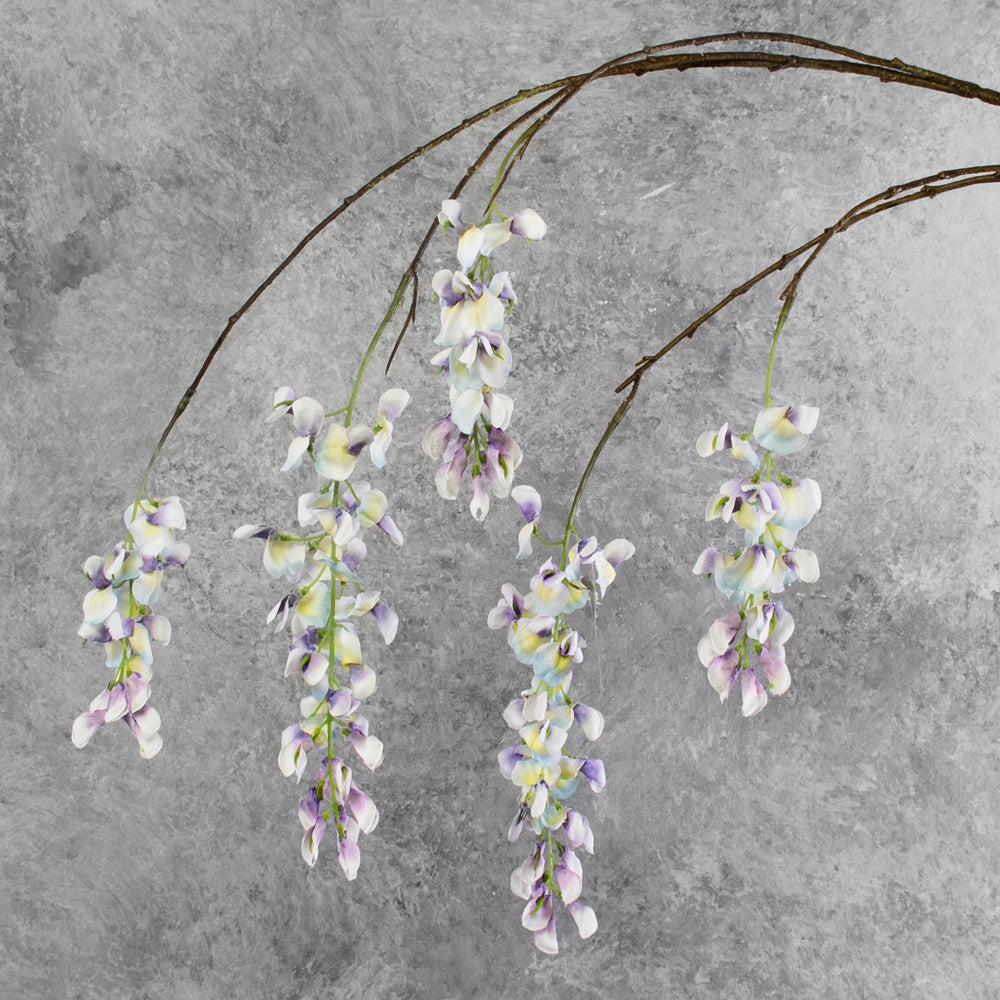 Wisteria spray (Silk-ka), Artificial, Lavender, 129cm
