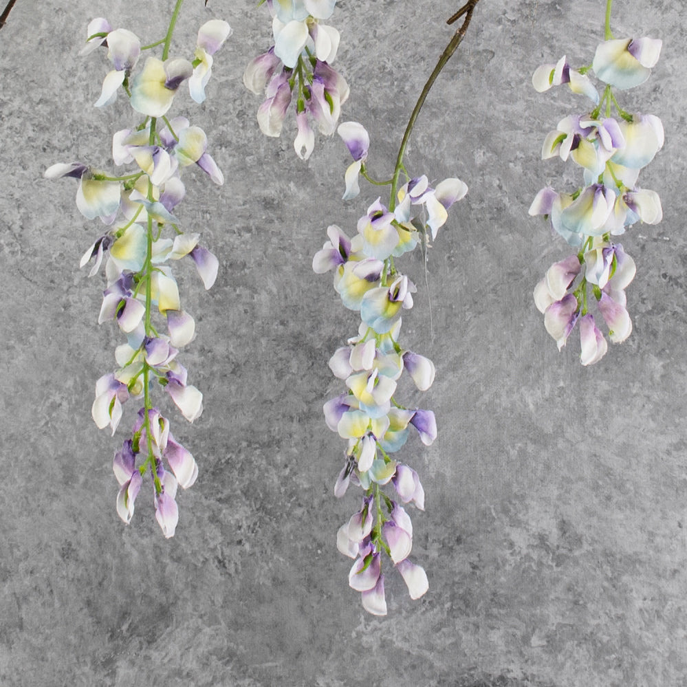 Wisteria spray (Silk-ka), Artificial, Lavender, 129cm