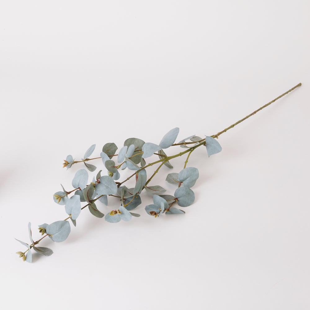 Eucalyptus Branch, Artificial, Blue / Grey, 86cm