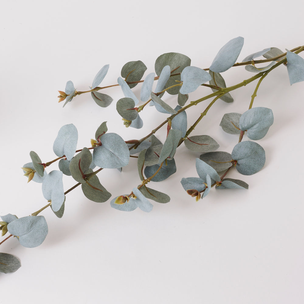 Eucalyptus Branch, Artificial, Blue / Grey, 86cm
