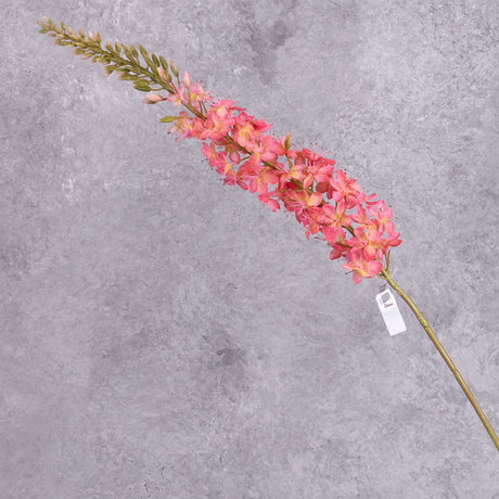 A faux foxtail lily with warm pink flowers