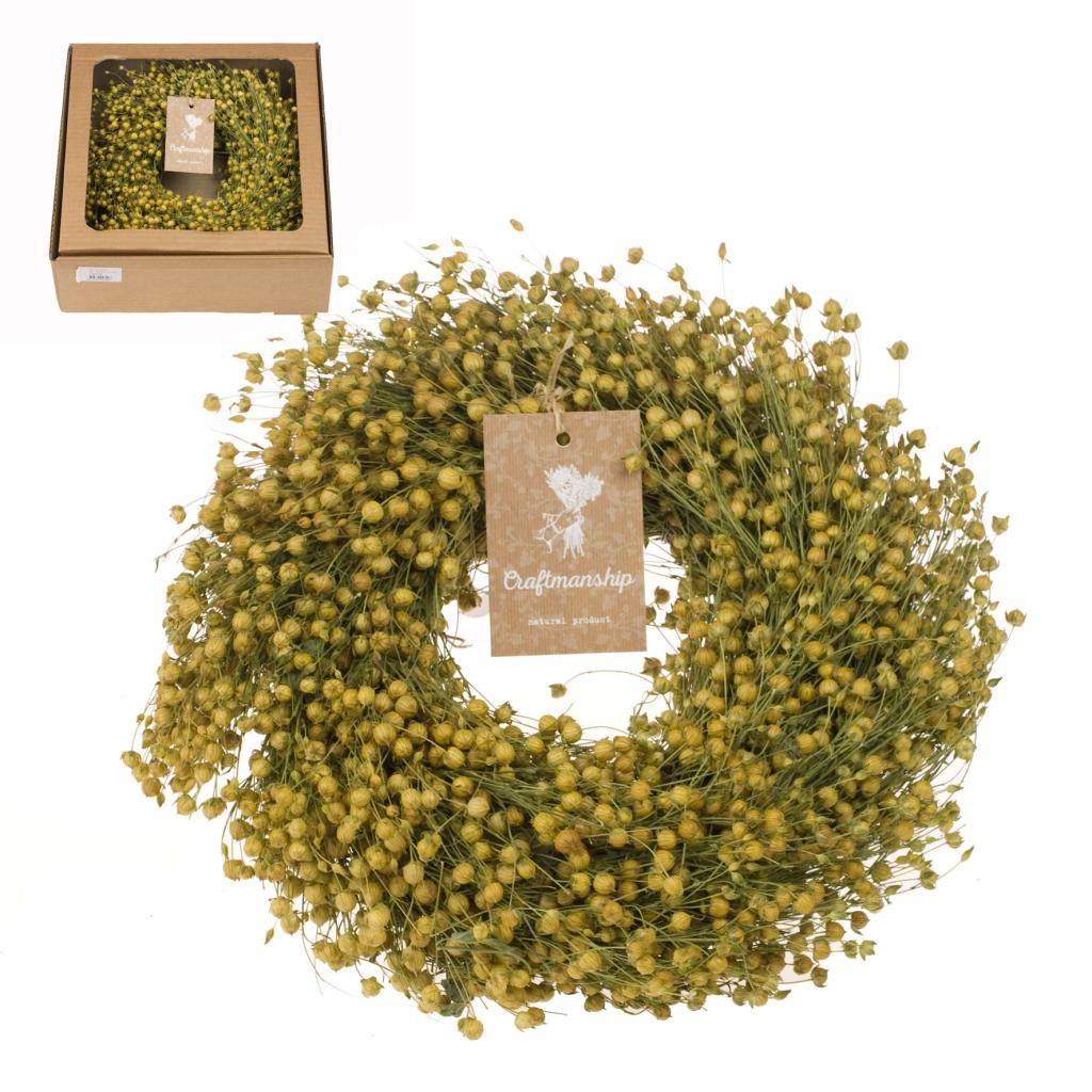 Pre Order Wreath Linum 30cm natural, box x 6