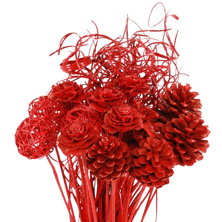 Pre Order Mix pack red red glitter, box x 5