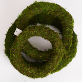 Moss Wreath Base, Dried, Green, Diameter 30cm