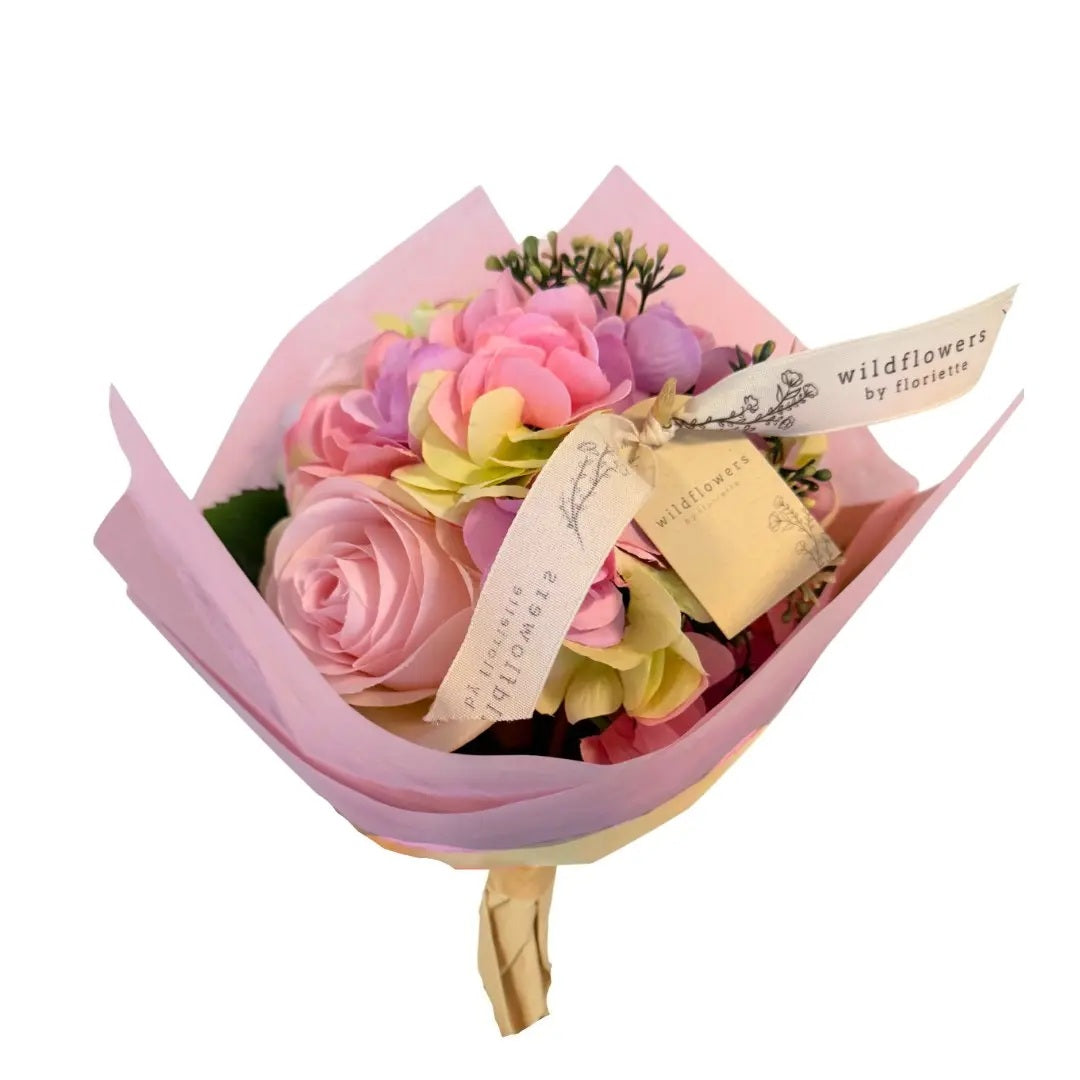 Pre-Order Classic Artificial Bouquet, Small, hydrangea pink, box x 6 bouquets