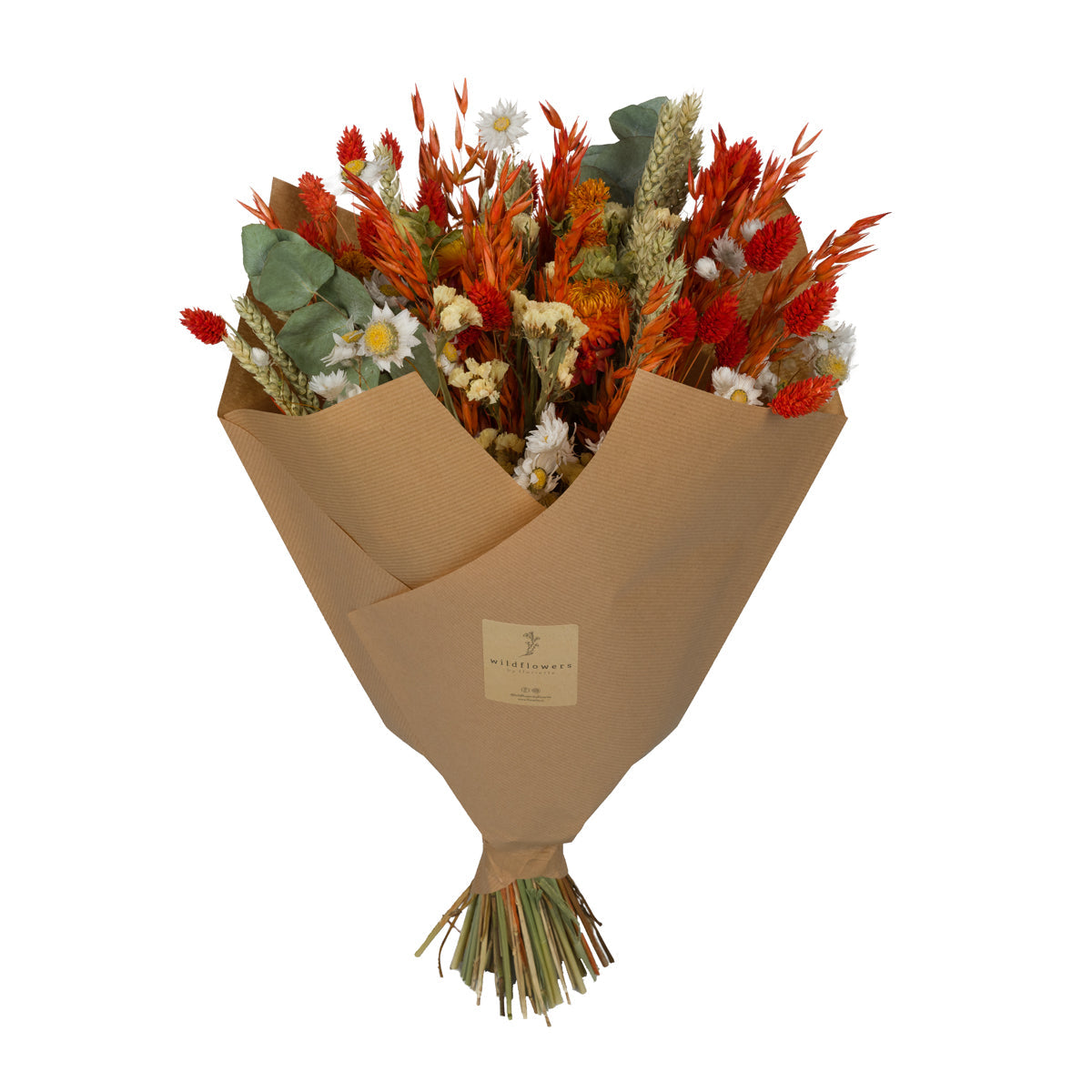 A box of Floriëtte bouquets in brown paper wrapping