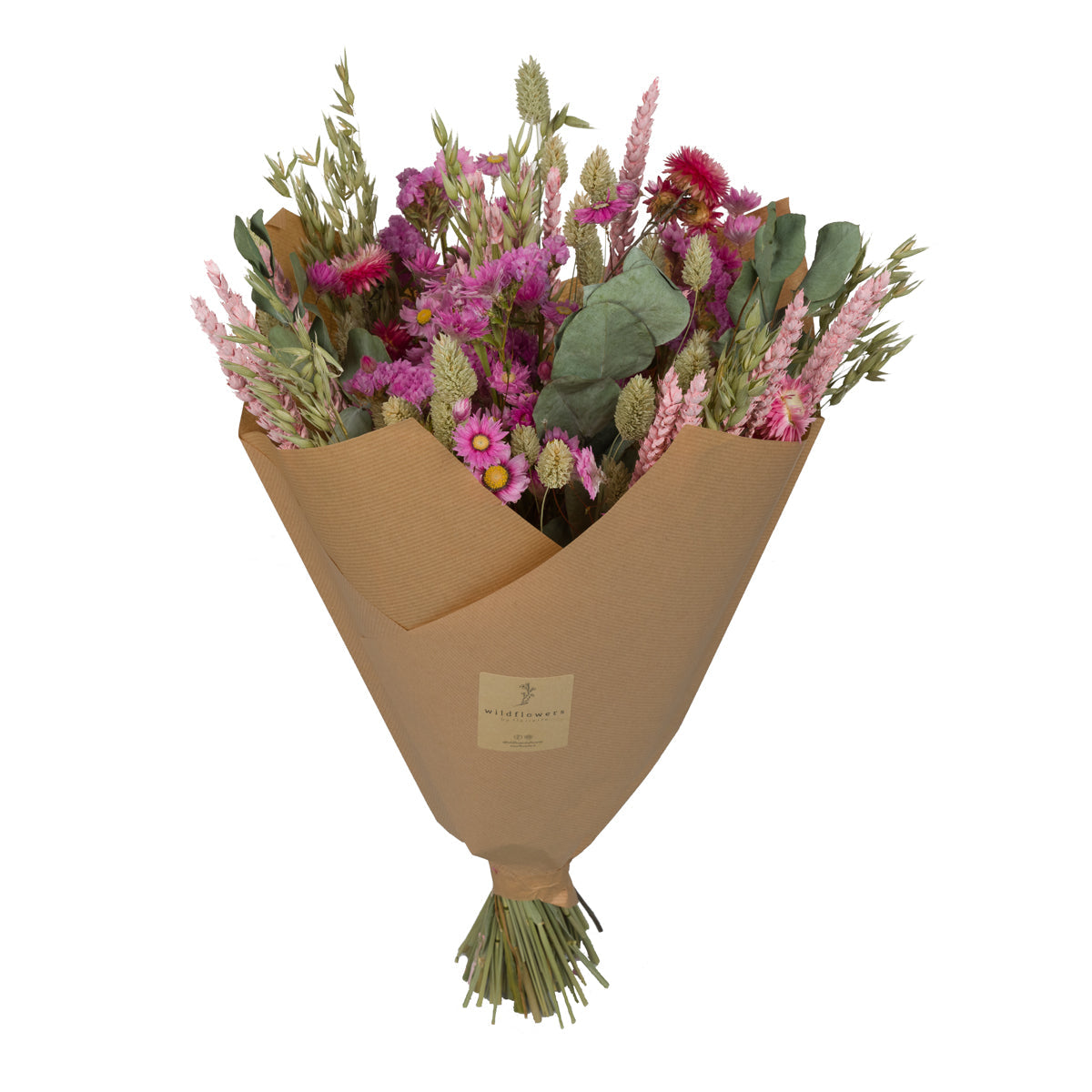 A box of Floriëtte bouquets in brown paper wrapping