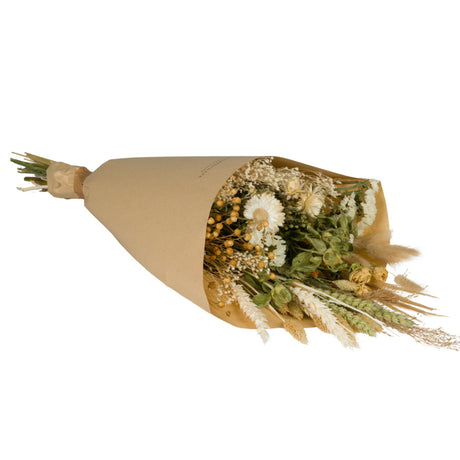 A box of Floriëtte bouquets in brown paper wrapping