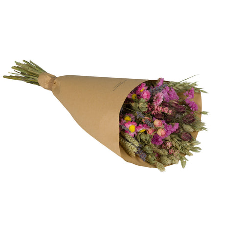 A box of Floriëtte bouquets in brown paper wrapping