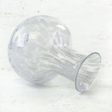 Glass Vase with White Pattern Detail, H17cm
