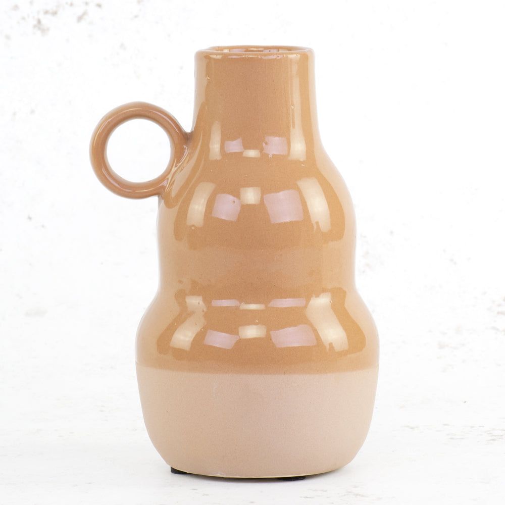 Taupe Ceramic Carafe, H18.5cm