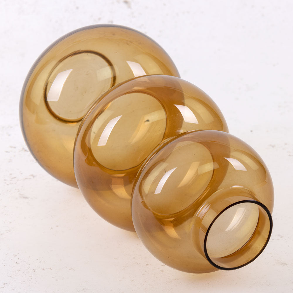 Brown Glass Bubble Vase, H36cm