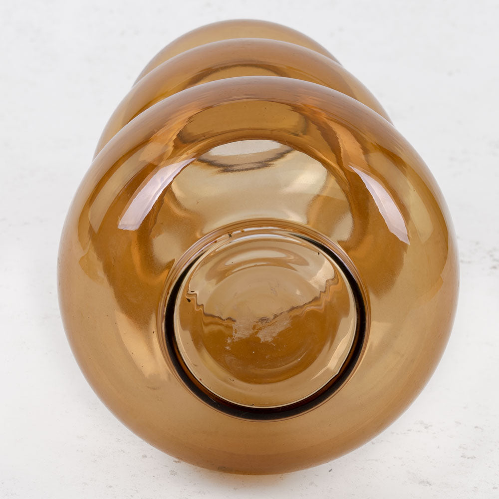 Brown Glass Bubble Vase, H36cm