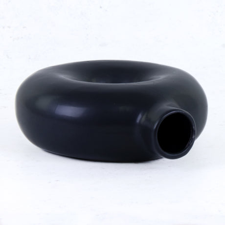 Black Ceramic Donut Vase, H20cm