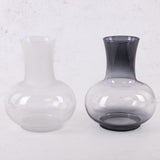 Dark Grey Glass Vase, H20cm