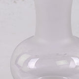 White Glass Vase, H20cm