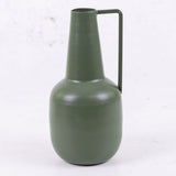 Khaki Green Iron Bottle Vase, H20cm