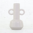 White Porcelain Vase with 2 handles, H15cm