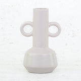 White Porcelain Vase with 2 handles, H15cm