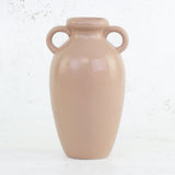 Nude Porcelain Urn Vase with 2 small handles, H20cm
