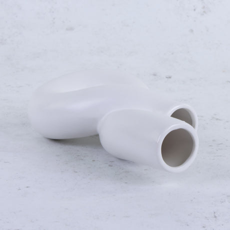 White Porcelain Twist Bud Vase, H21.8cm